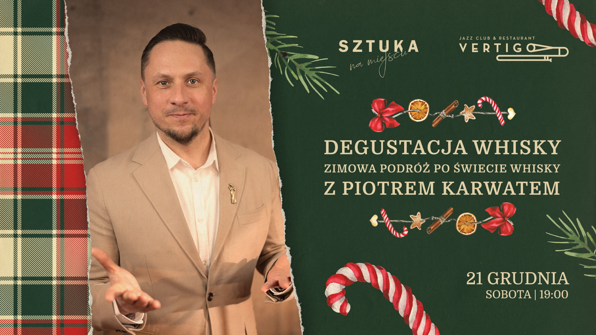 Degustacja Whisky: Zimowa podróż po świecie whisky z Piotrem Karwatem
